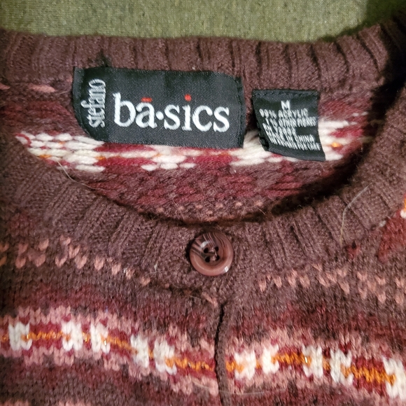 Vintage Stefano Basics maroon sweater size M - Picture 2 of 2